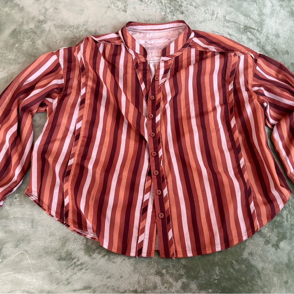 Amazon Women's Striped Button-Down Shirt